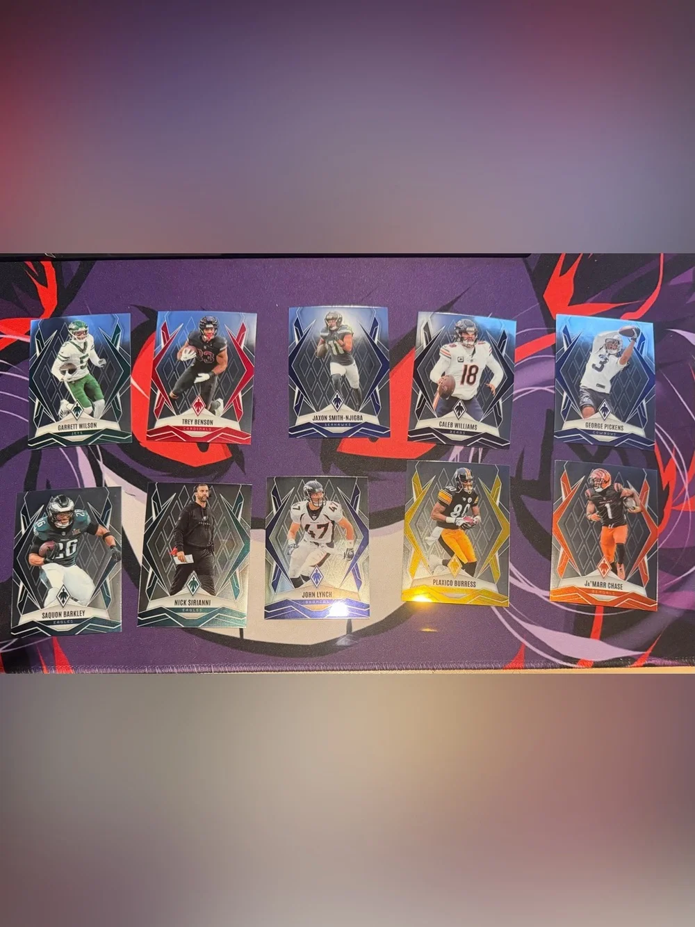 Prizm Phoenix Football Card Lot — Multi-Color Holographic Cards